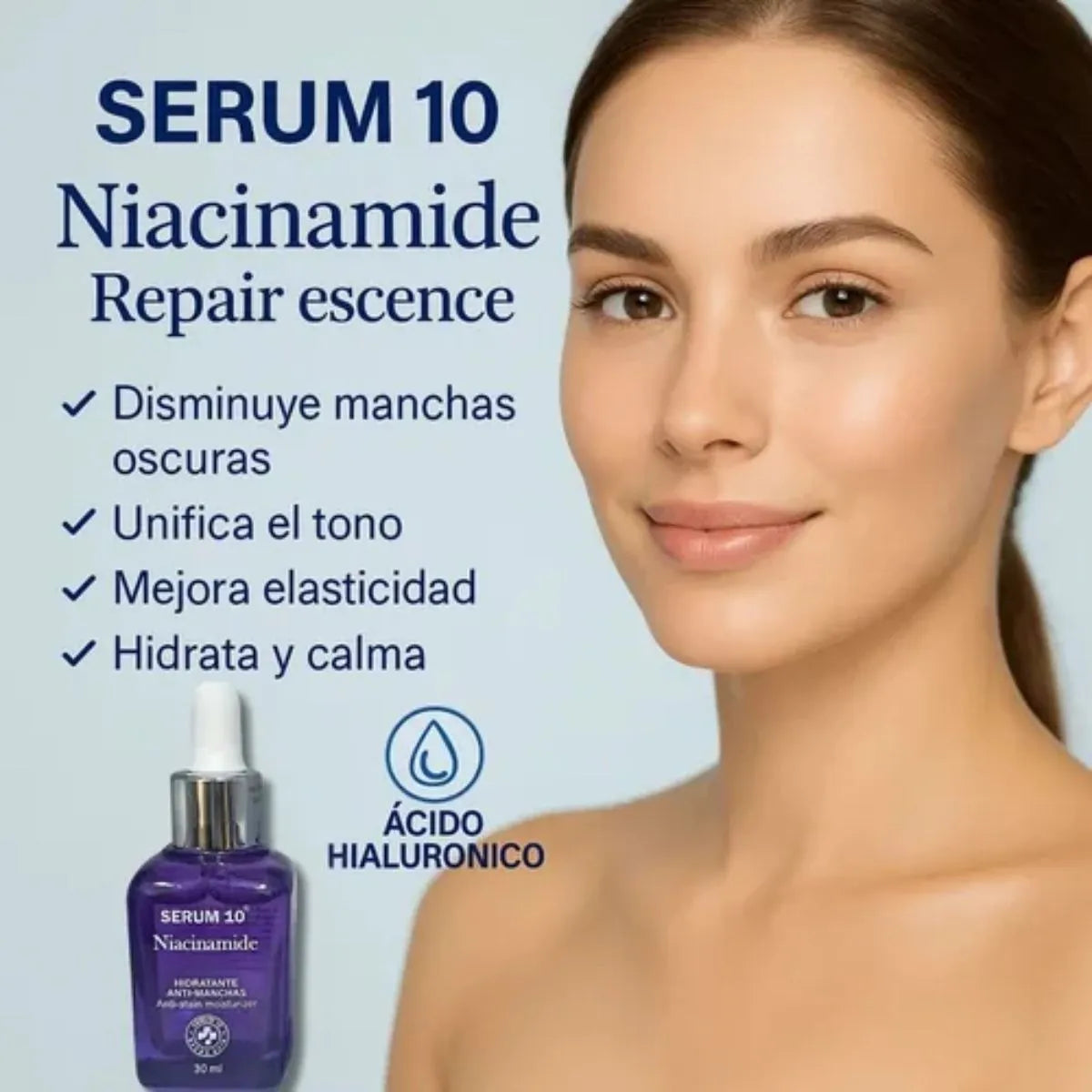 Serum 10 Niacinamida + Ácido Hialurónico